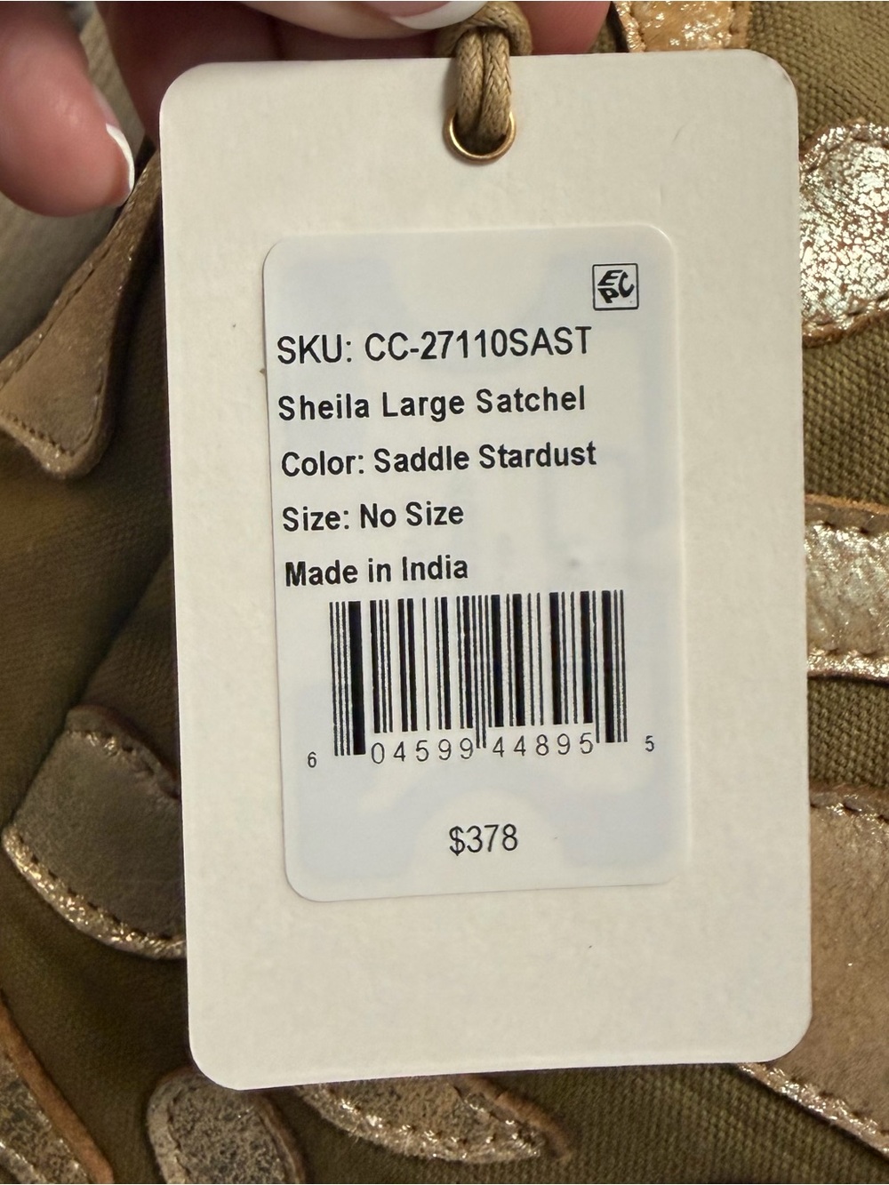 HOBO Sheila Large Satchel Saddle Stardust - Picture 4 of 4